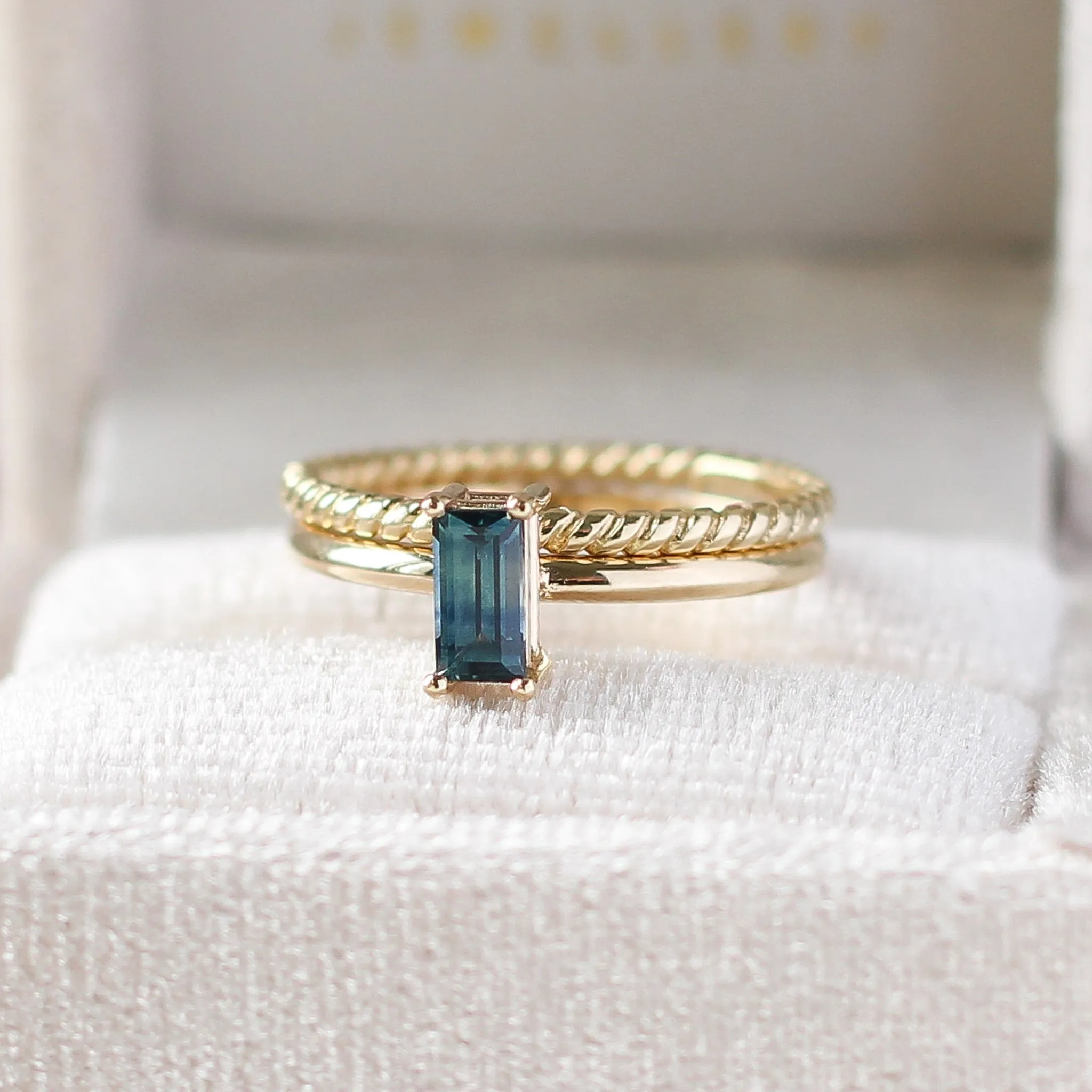 0.53ct Blue Sapphire Ring Stacker