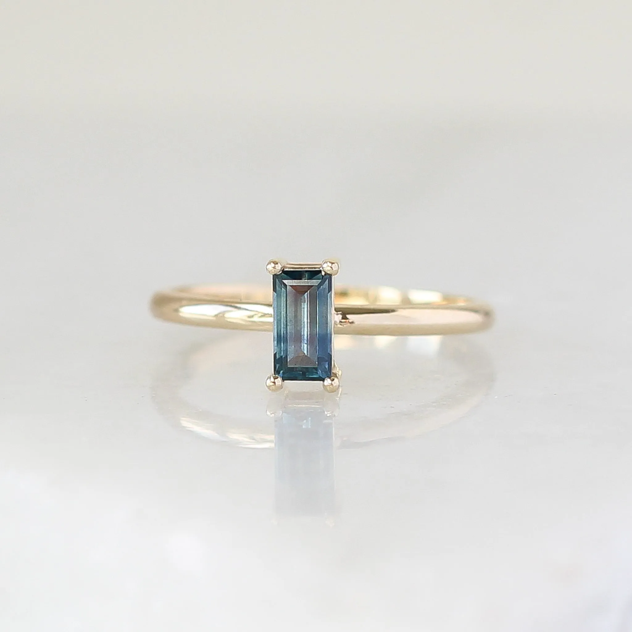 0.53ct Blue Sapphire Ring Stacker