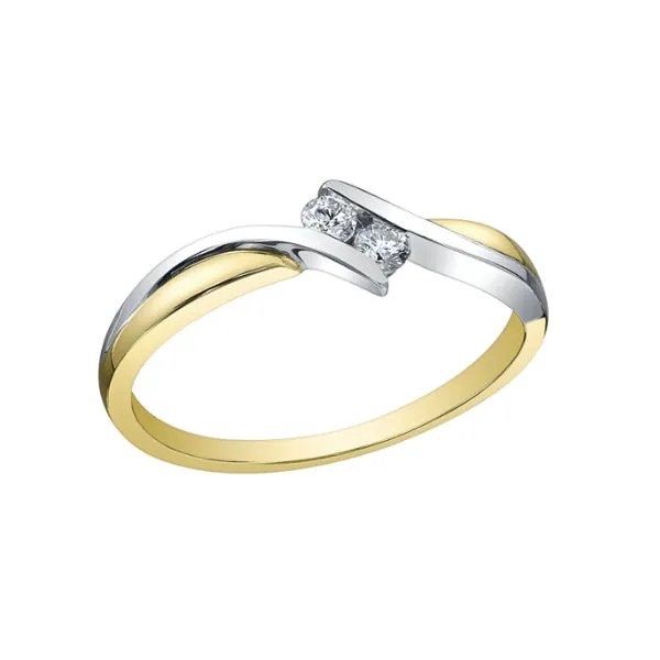 10k Yellow & White Gold 'Together Forever' Diamond Ring