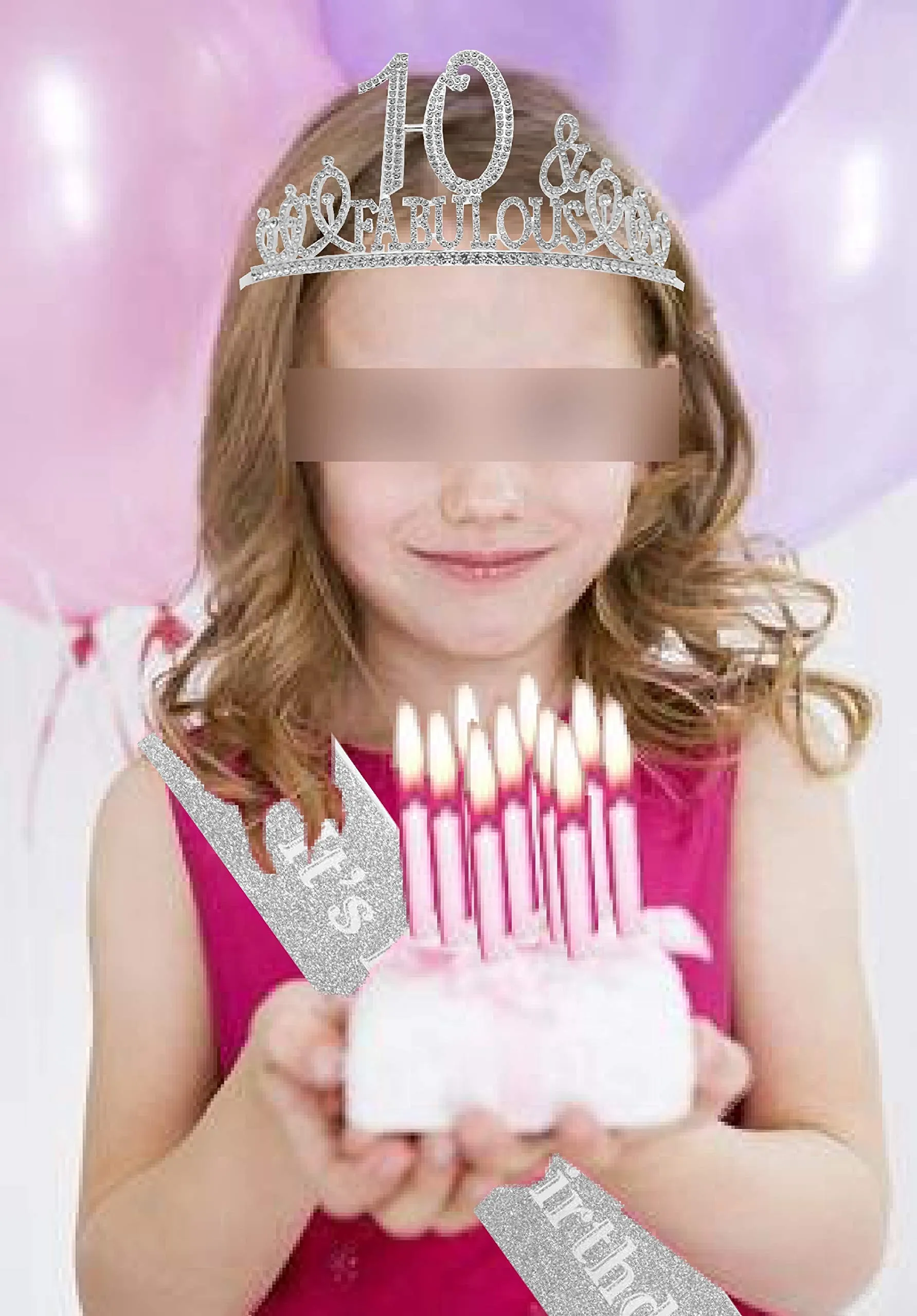 10th Birthday, 10th Birthday Tiara Silver, 10th Birthday Decorations for Girls, 10th