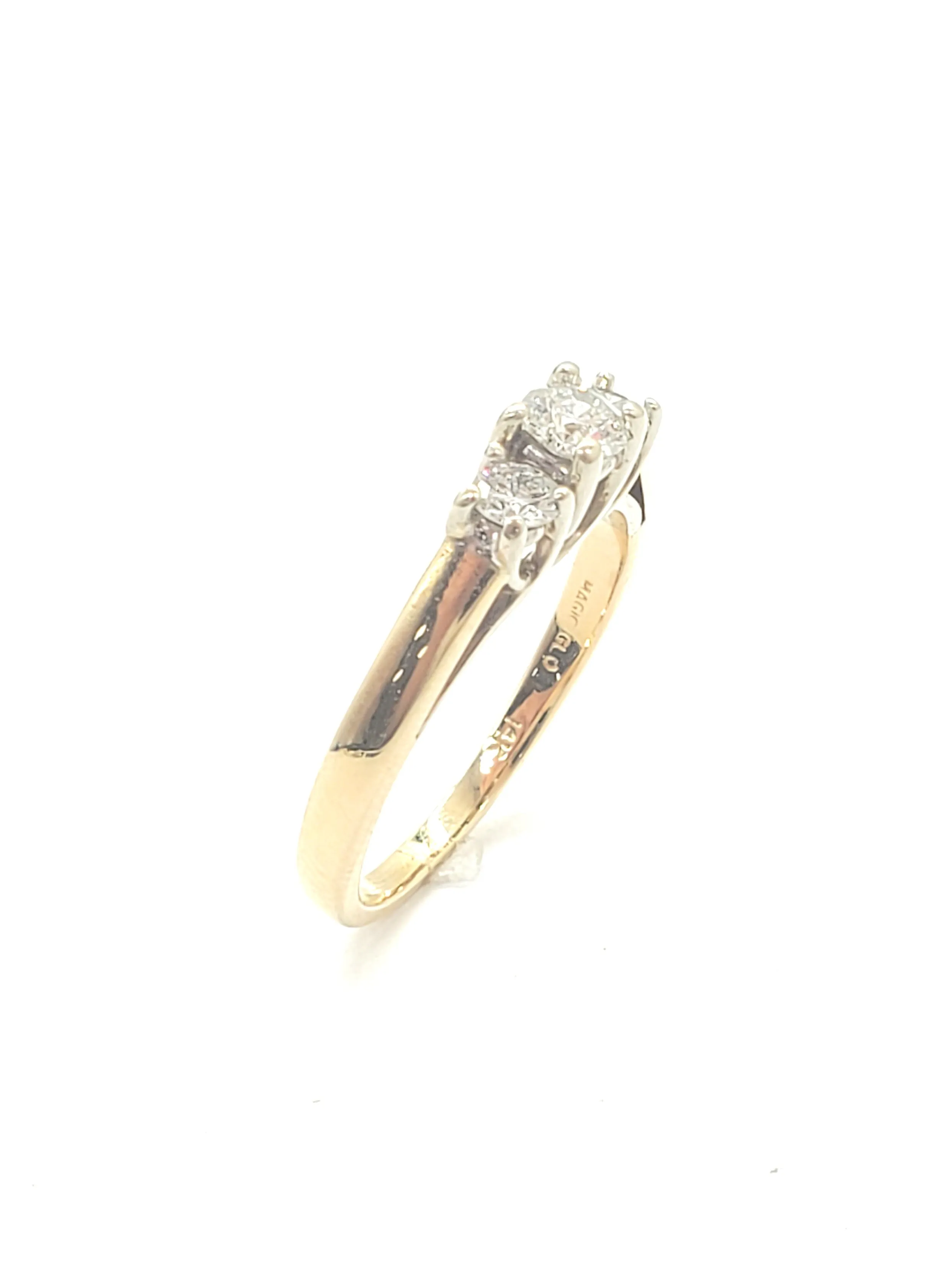 1/2 Carat Round Diamond 3 Stone Ring