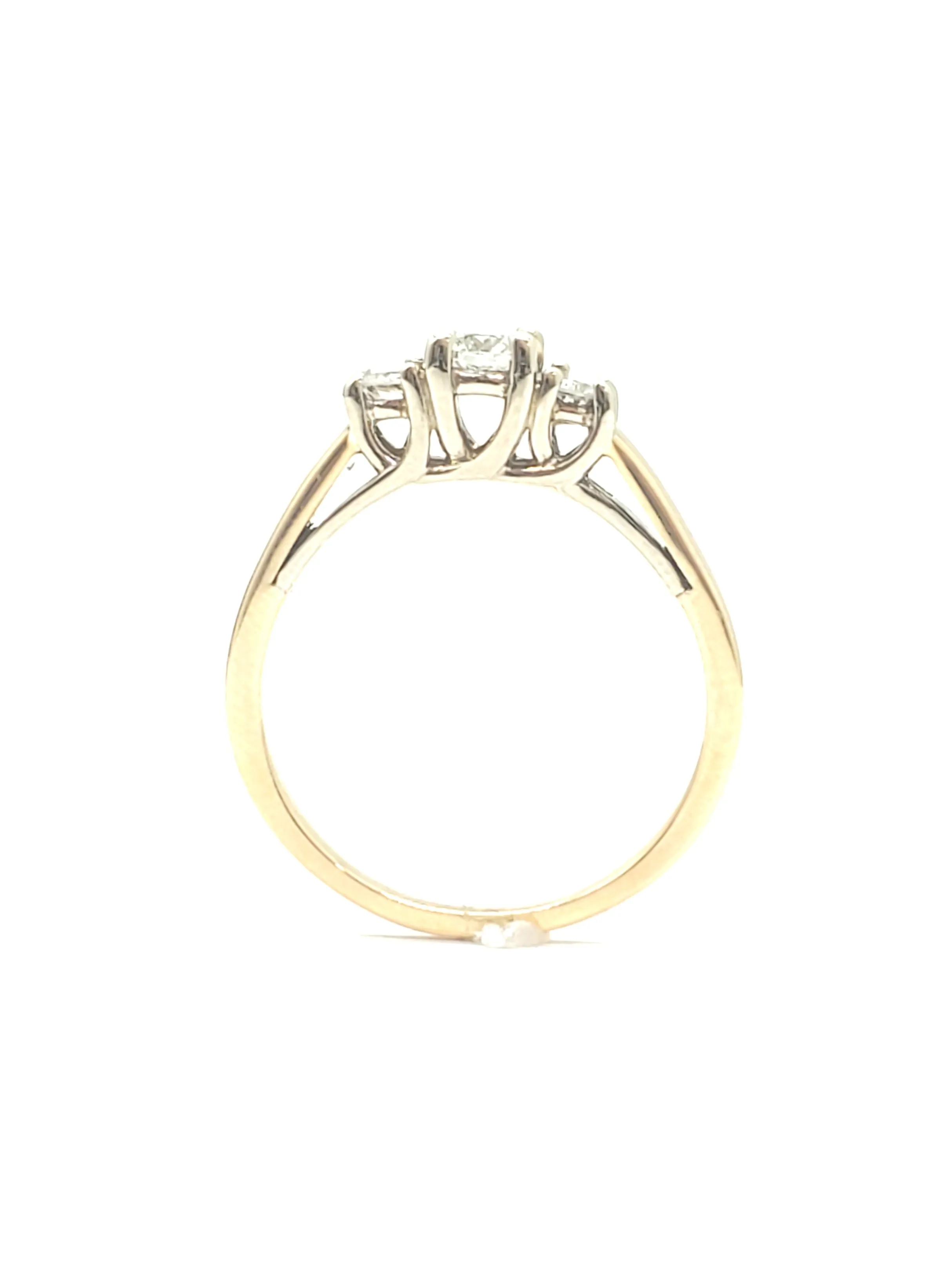 1/2 Carat Round Diamond 3 Stone Ring