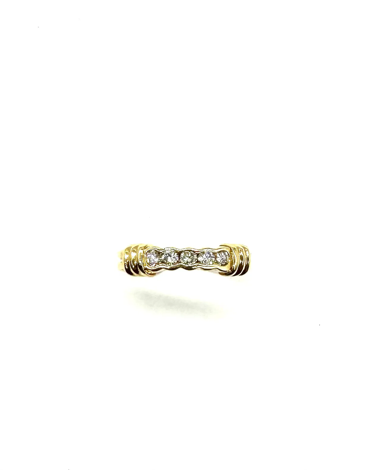 1/2 Ctw Diamond Semi Bezel Style Ring