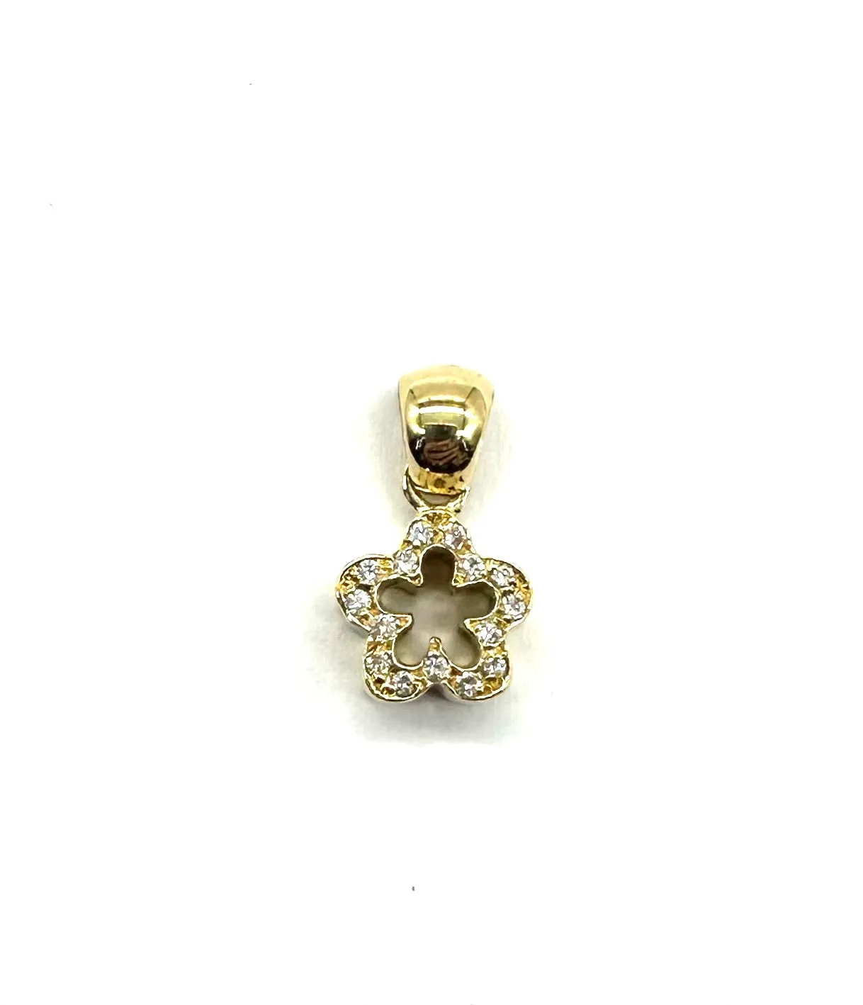 1/3 ctw Diamond Open Flower Shaped Pendant