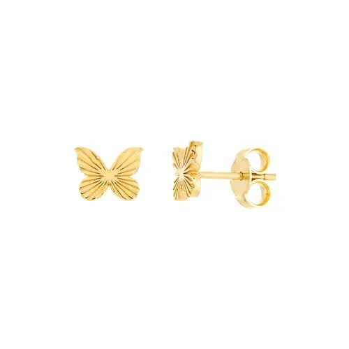 14K Butterfly Children's Stud Earrings