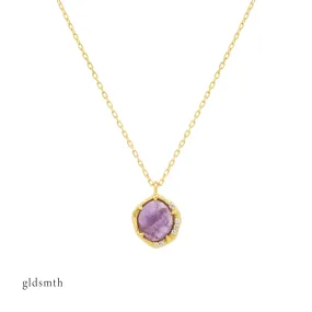 14k Gold Madeline Amethyst Necklace