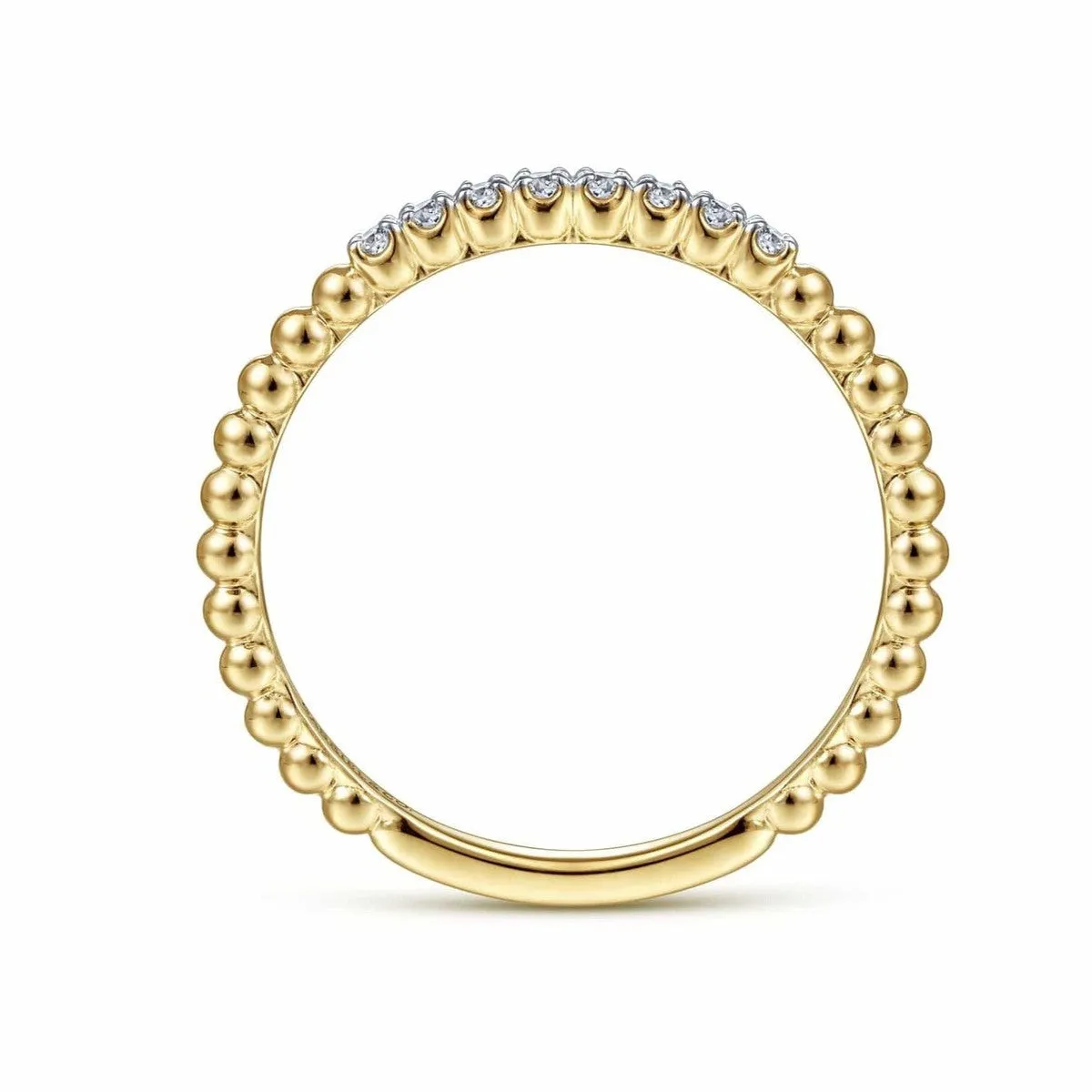 14K Yellow Gold Bujukan and Diamond Stackable Ring - LR51823Y45JJ