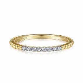 14K Yellow Gold Bujukan and Diamond Stackable Ring - LR51823Y45JJ