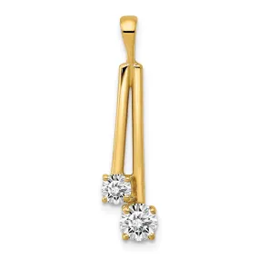 14k Yellow Gold Fancy Diamond Pendant