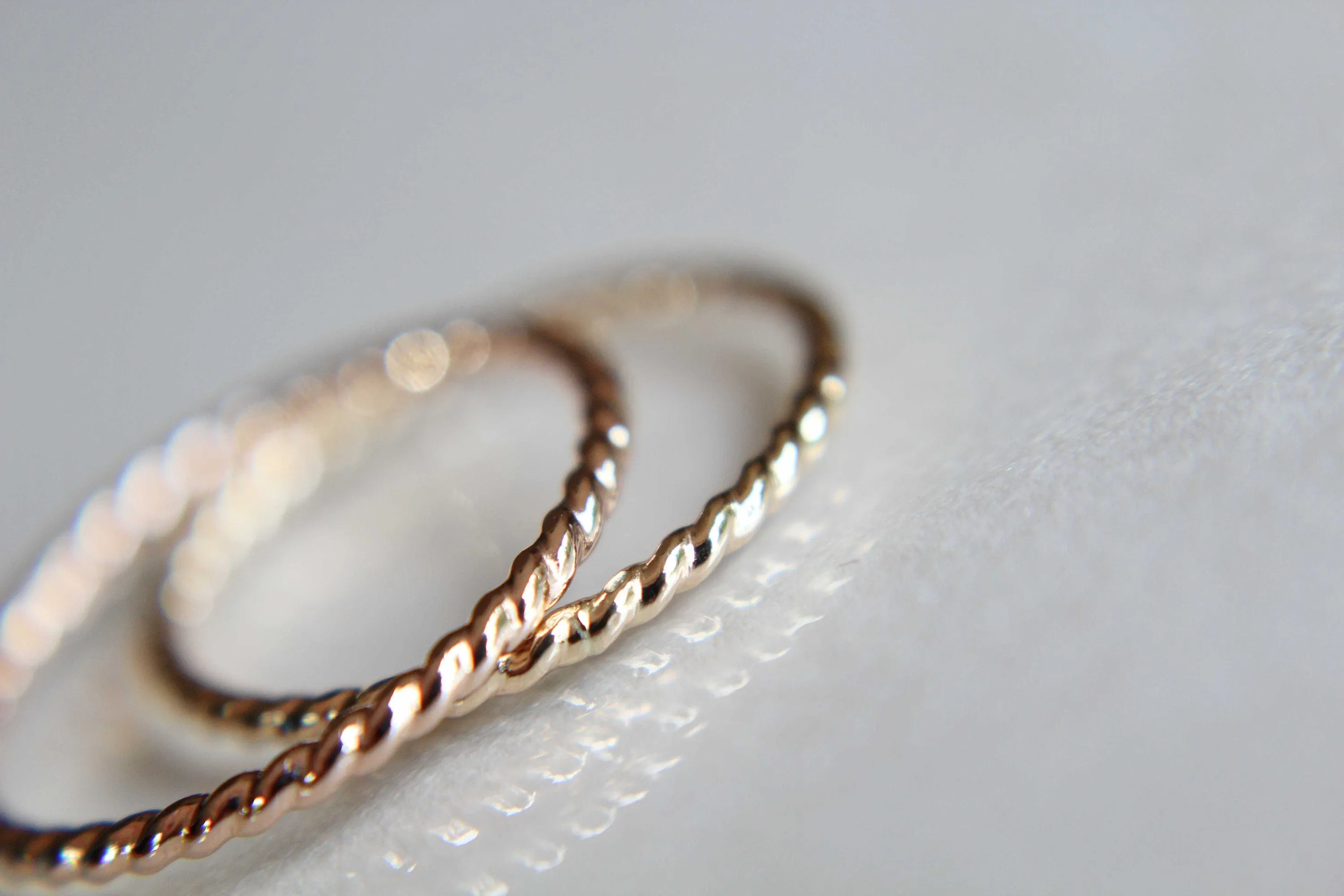 14kt Gold Rope Ring, Stackable Ring, Twisted Ring, Rope Band, Simple Band, Minimalist, Thumb Ring, Stacker, Boho Chic, Twist Ring, Gift