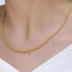 18K Gold-Filled Glitter Rope Chain Necklace