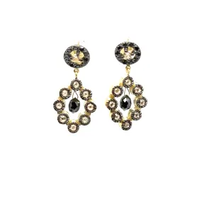 18kt Green Gold Chandelier Earrings with Diamonds