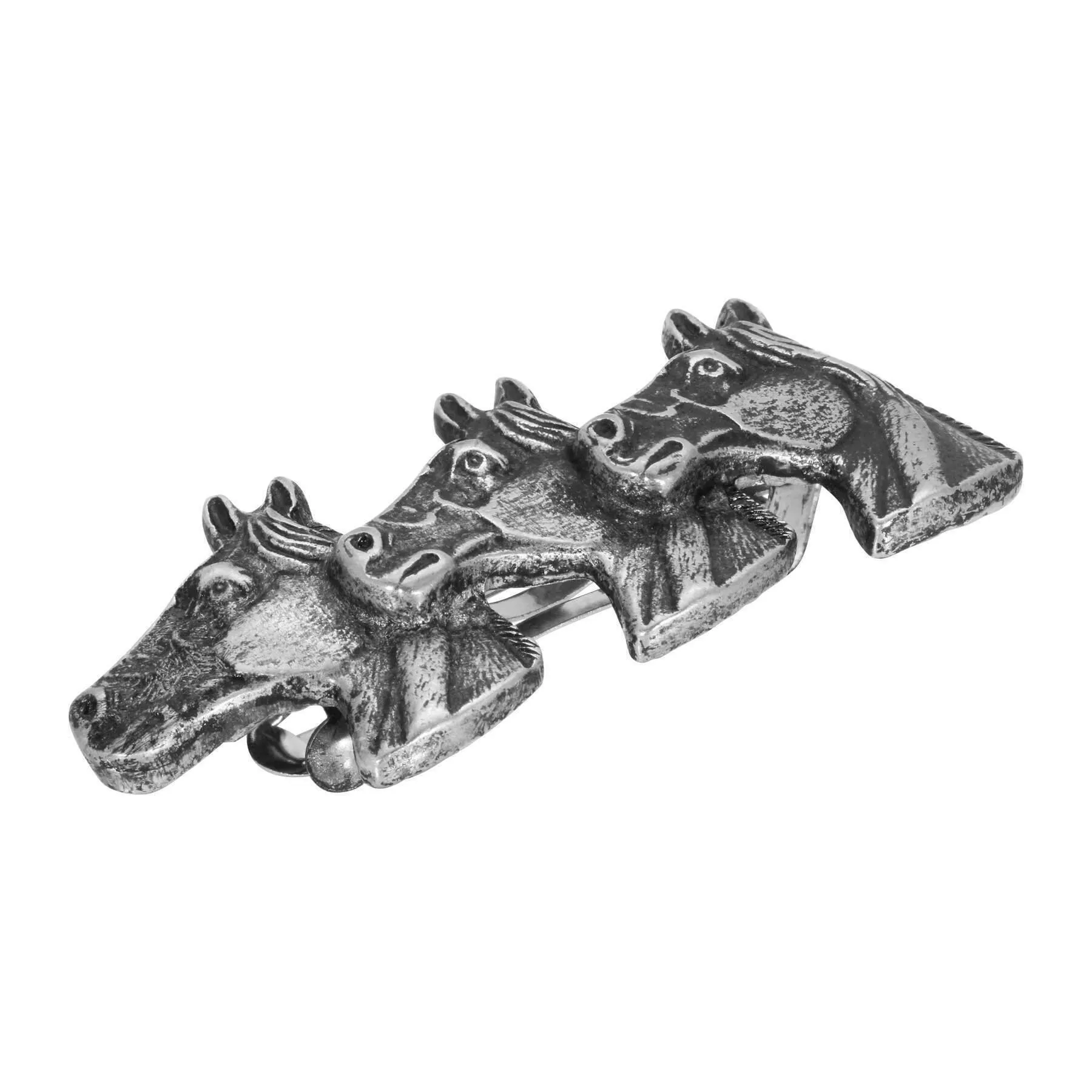 1928 Jewelry Small Antiqued Horse Herd Hair Barrette