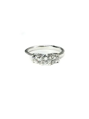 3 stone diamond ring 1.20ct