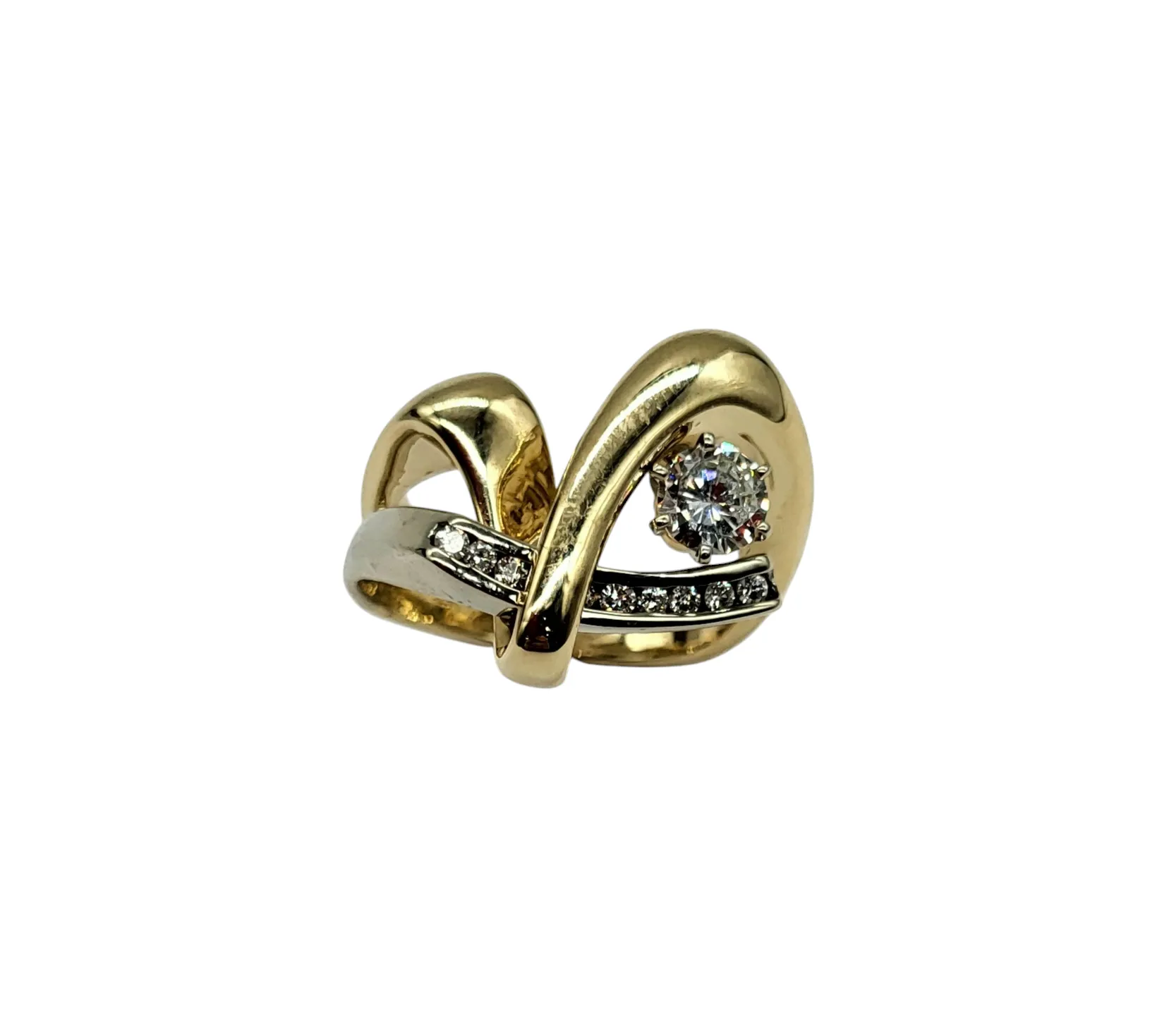 3/4 Carat Diamond Abstract Fashion Ring