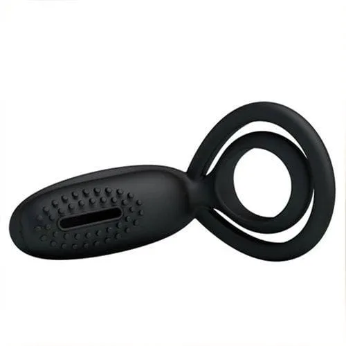 3468M      Cock and Balls Double Ring with Clit Stimulator - LAST CHANCE - Final Closeout!