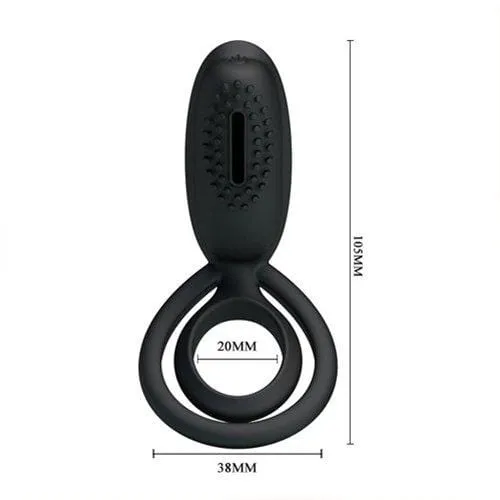 3468M      Cock and Balls Double Ring with Clit Stimulator - LAST CHANCE - Final Closeout!