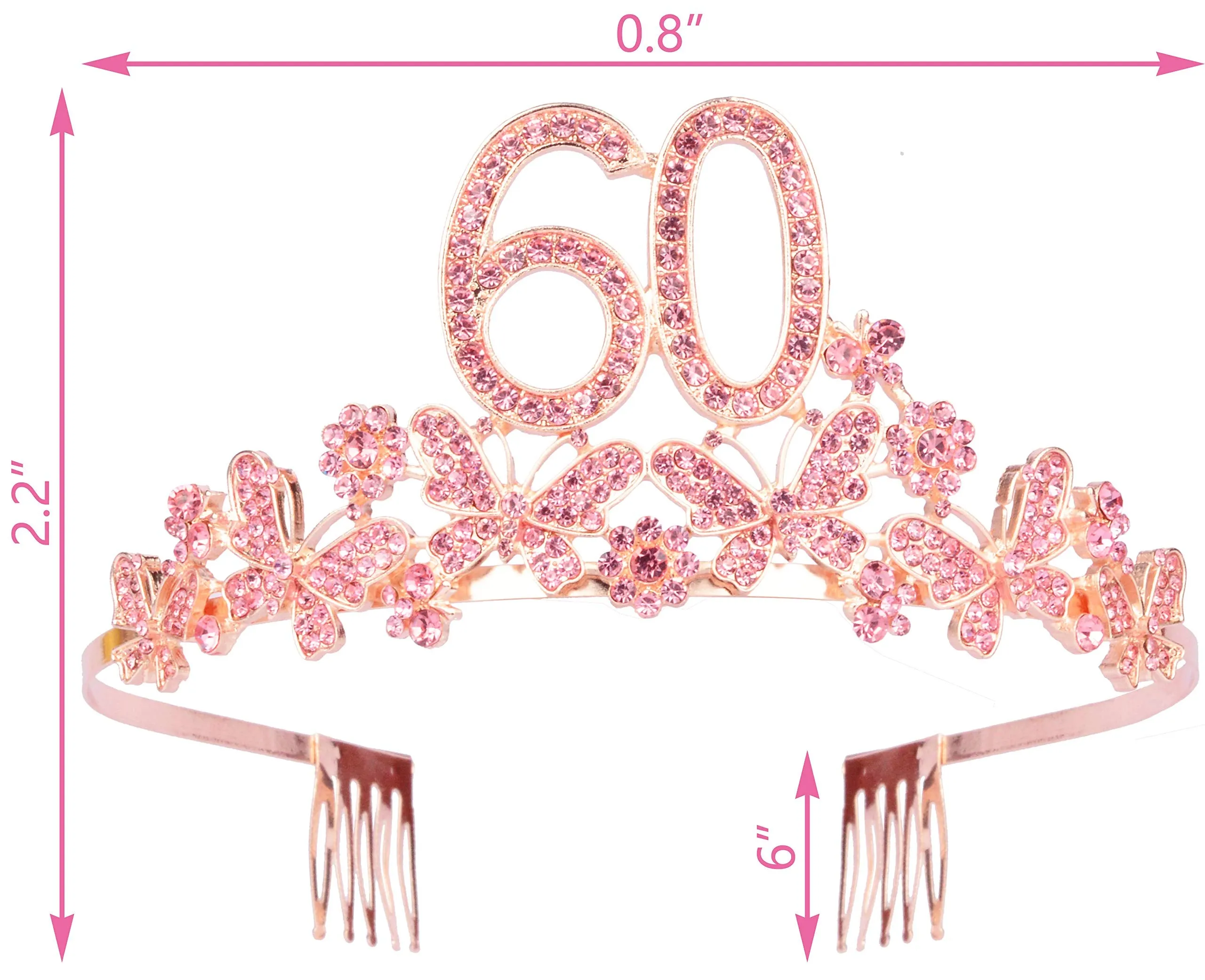 60th Birthday Gifts for Women, 60th Birthday Tiara and Sash, Its My 60th Birthday Sash