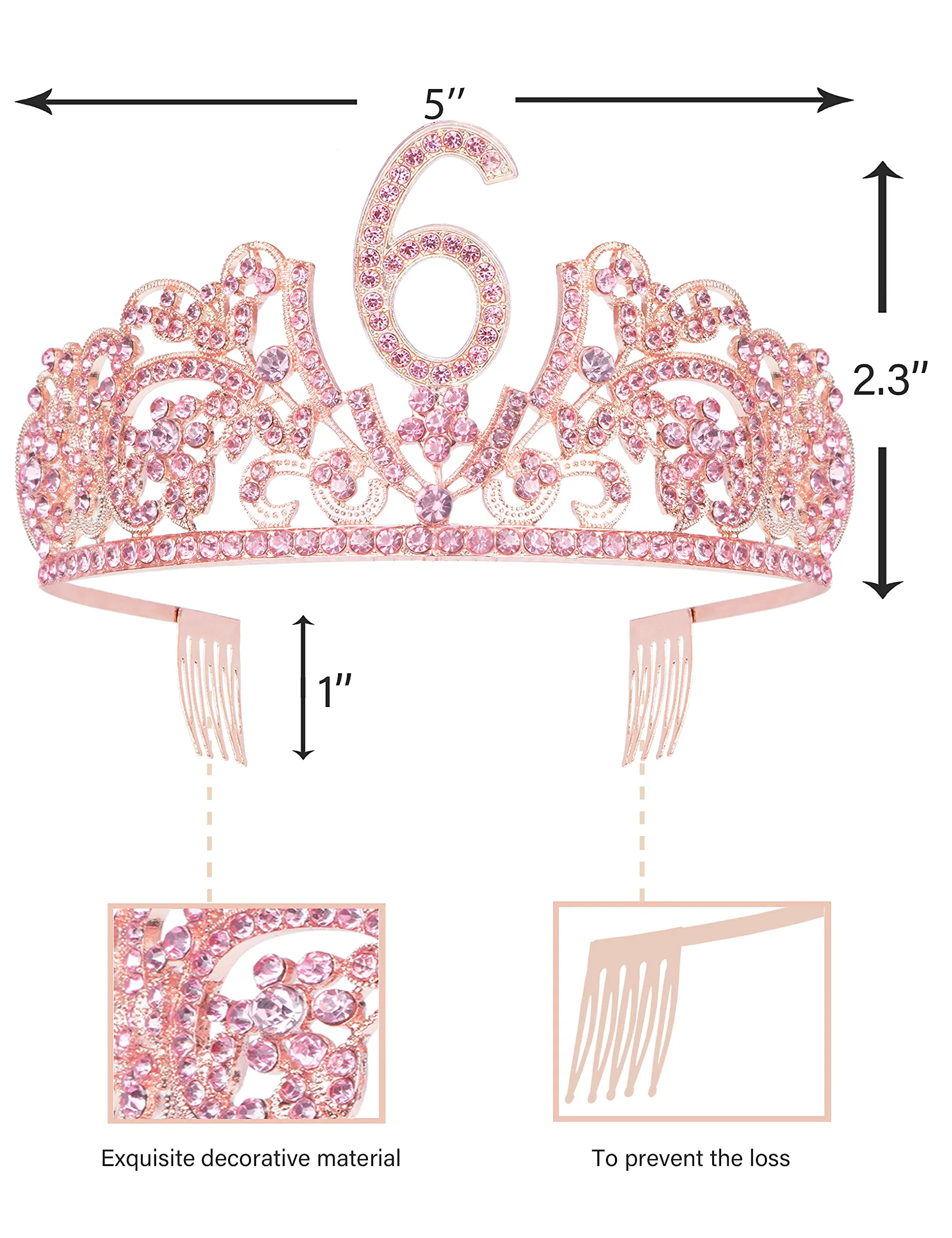 6th Birthday Gifts for Girl, 6th Birthday Tiara and Sash, 6th Birthday Decorations