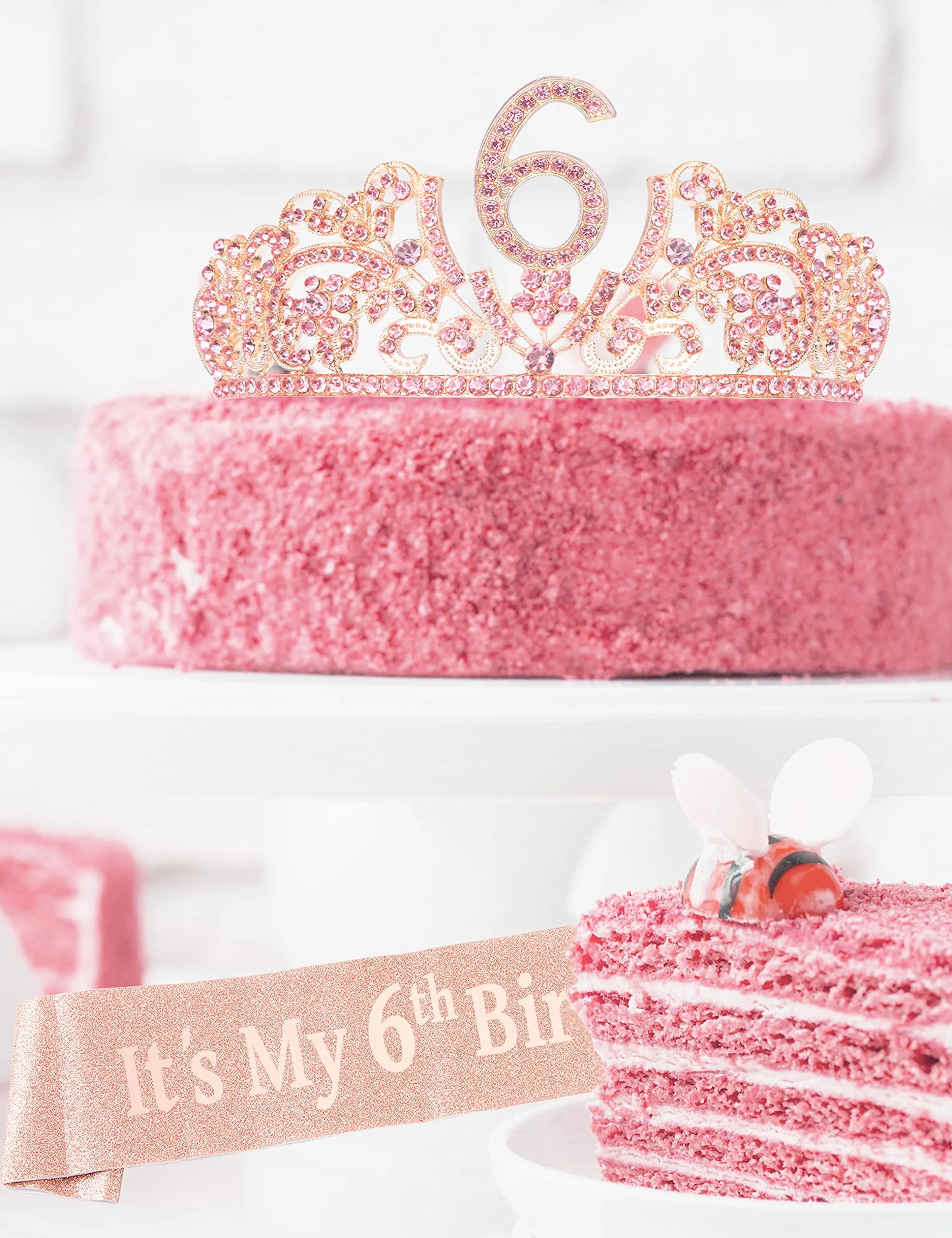 6th Birthday Gifts for Girl, 6th Birthday Tiara and Sash, 6th Birthday Decorations