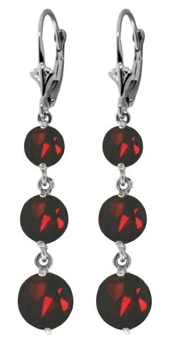 7.2 Carat 14K Solid Yellow Gold Rainfall Garnet Earrings