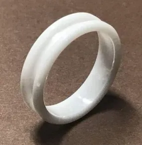 8mm White Ceramic Inlay Ring Core