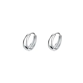 925 Silver Polished Hoop Earrings