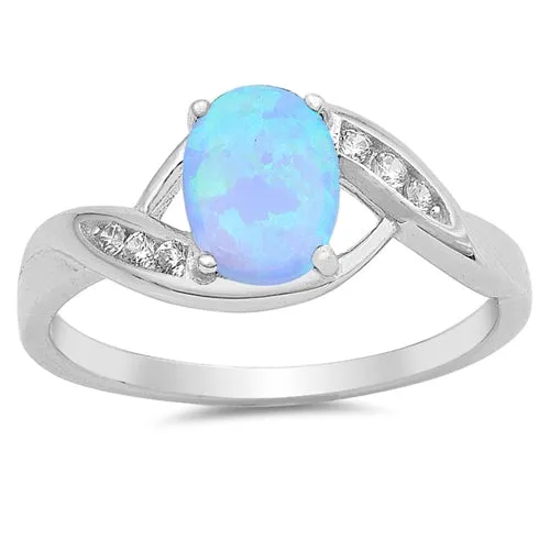 925 Sterling Silver With CZ/Opal