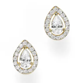 9CT GOLD CUBIC ZIRCONIA EARRINGS