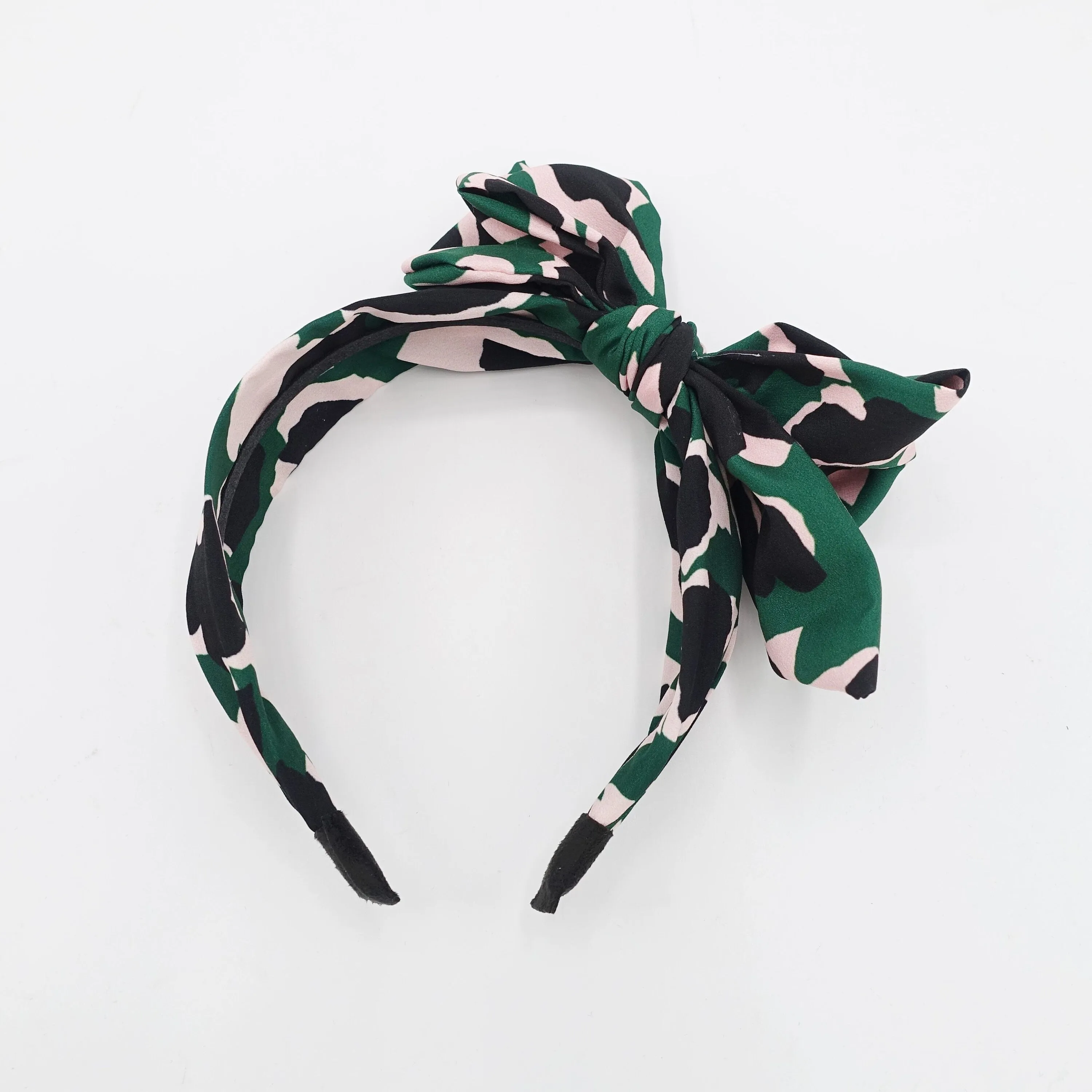 abstract flower print headband bow knotted hairband fashion headband for women hair accessory