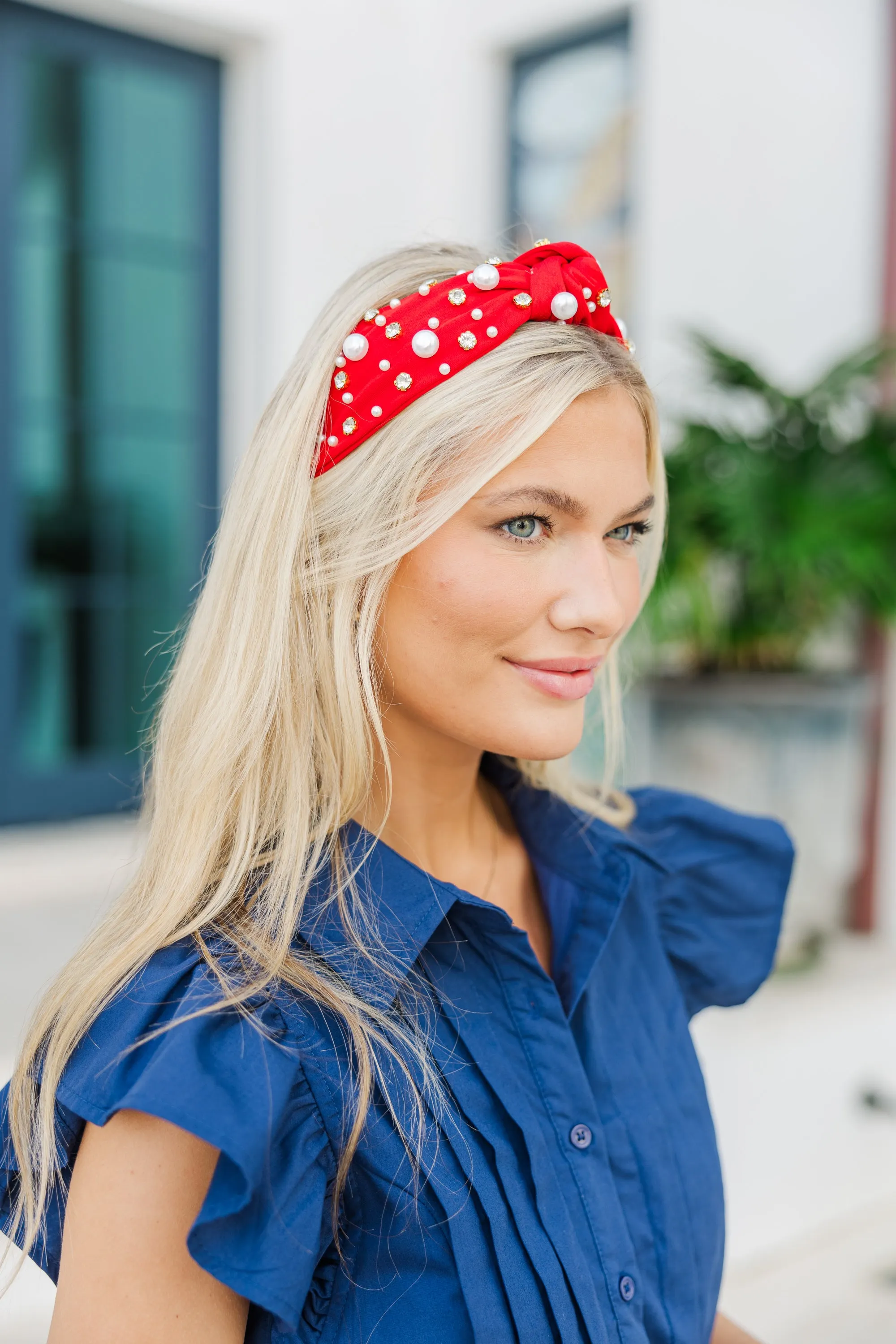 All in Red Embellished Headband