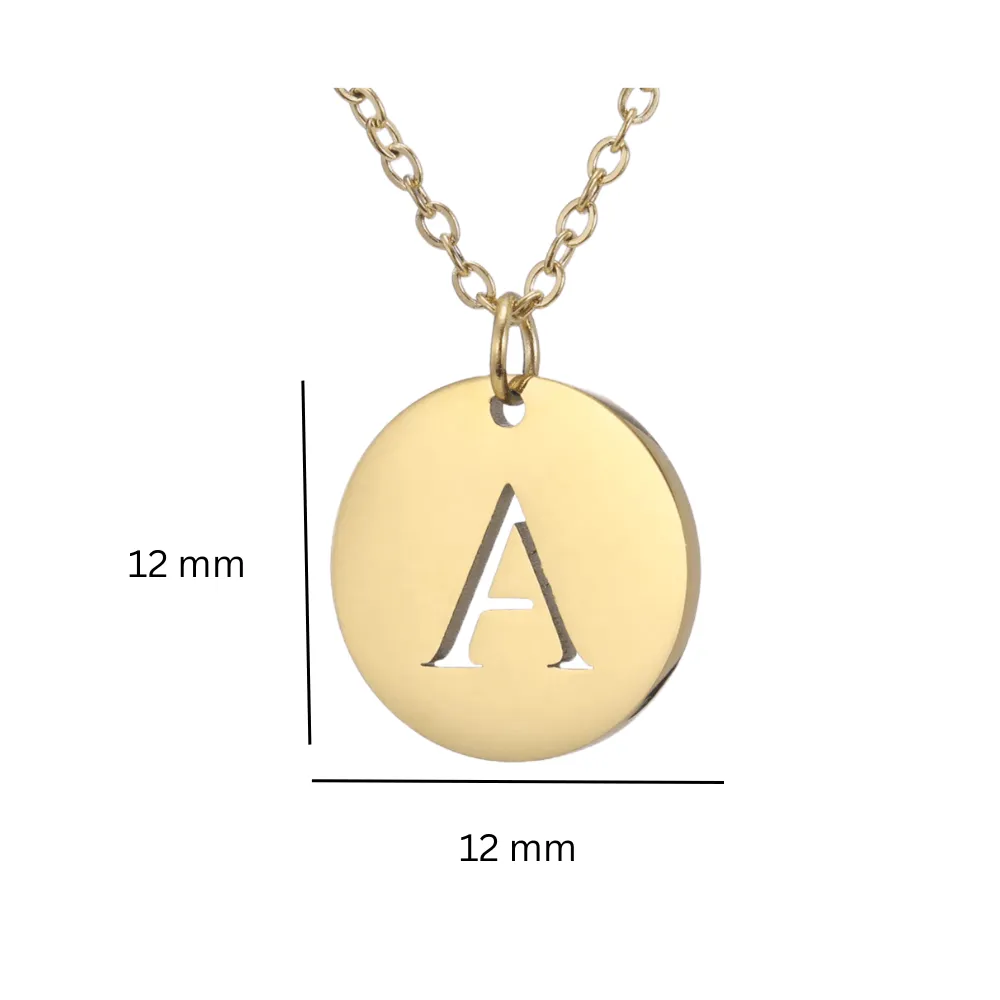 Alphabet Necklace Gold Plated - Letter R