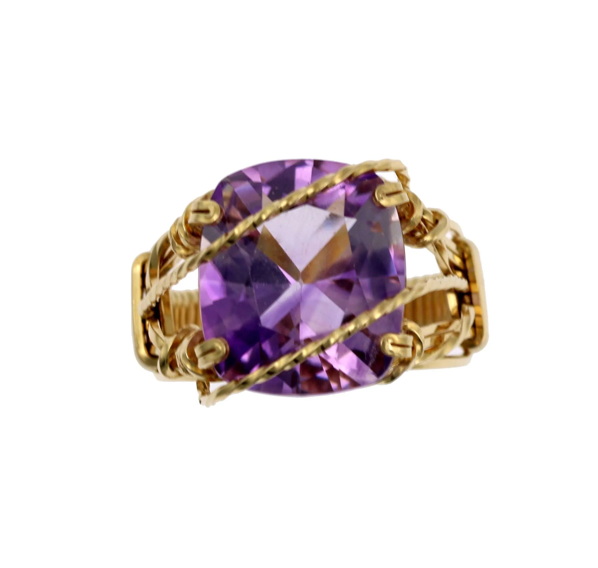 Amethyst 14K Gold-filled Cocktail Ring