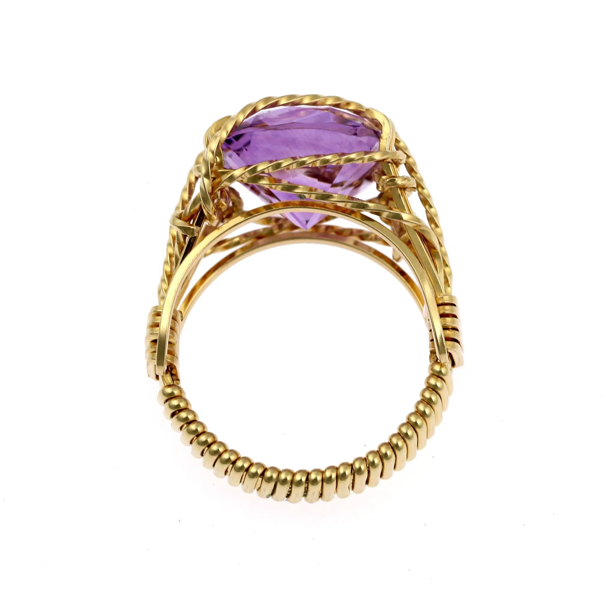 Amethyst 14K Gold-filled Cocktail Ring