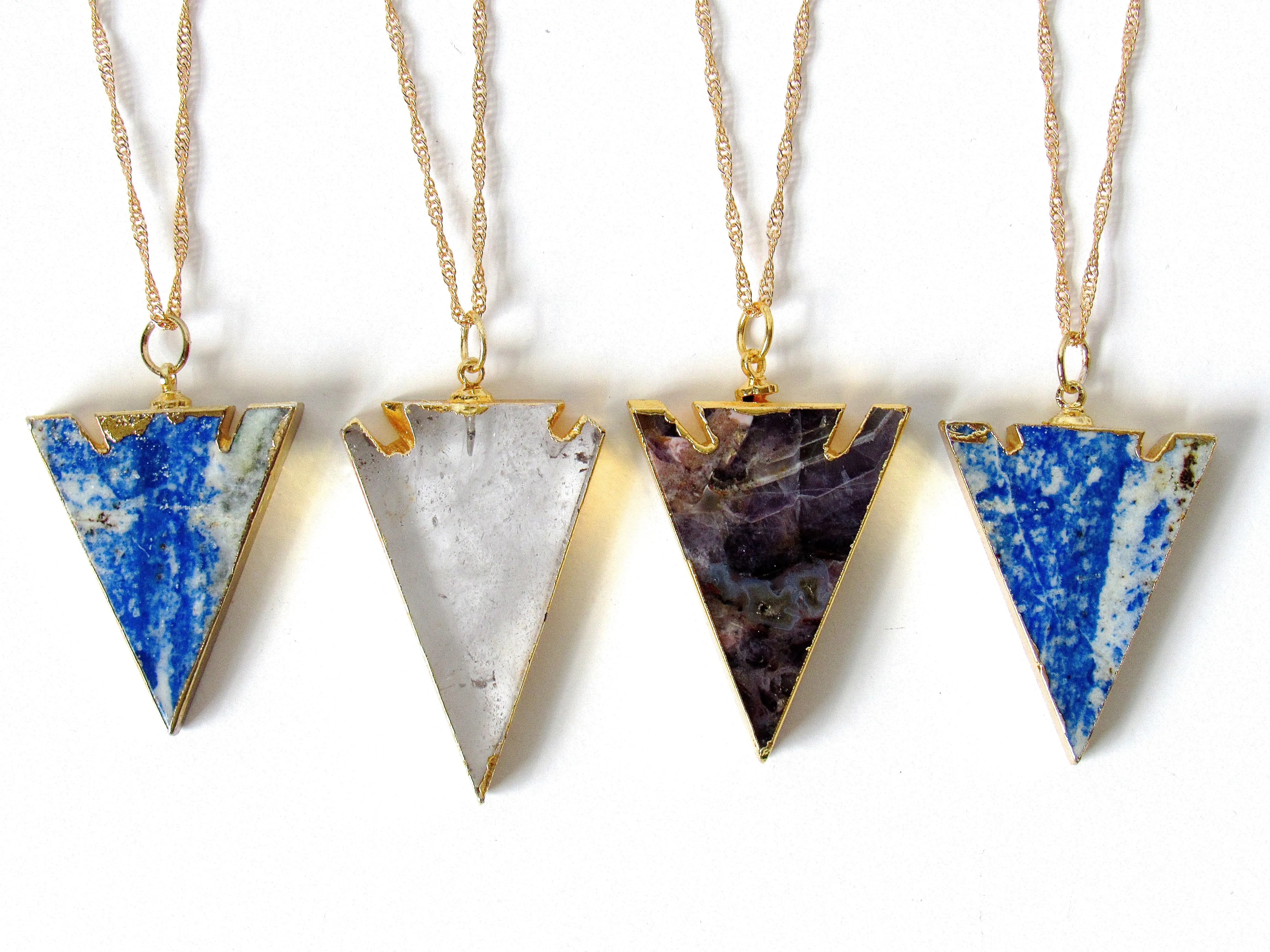 Amethyst Arrowhead Necklaces