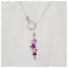 Amethyst Gemstone Lariat Necklace