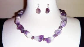 Amethyst Necklace and Earrings Set