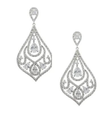 Angelise Ornate Pendant Statement Earrings