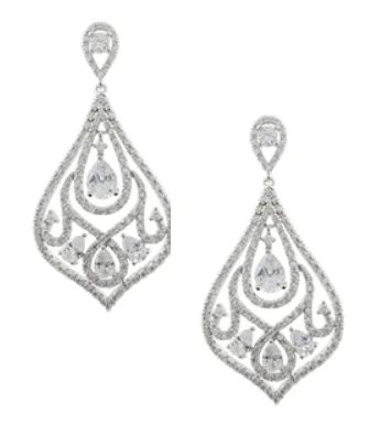 Angelise Ornate Pendant Statement Earrings