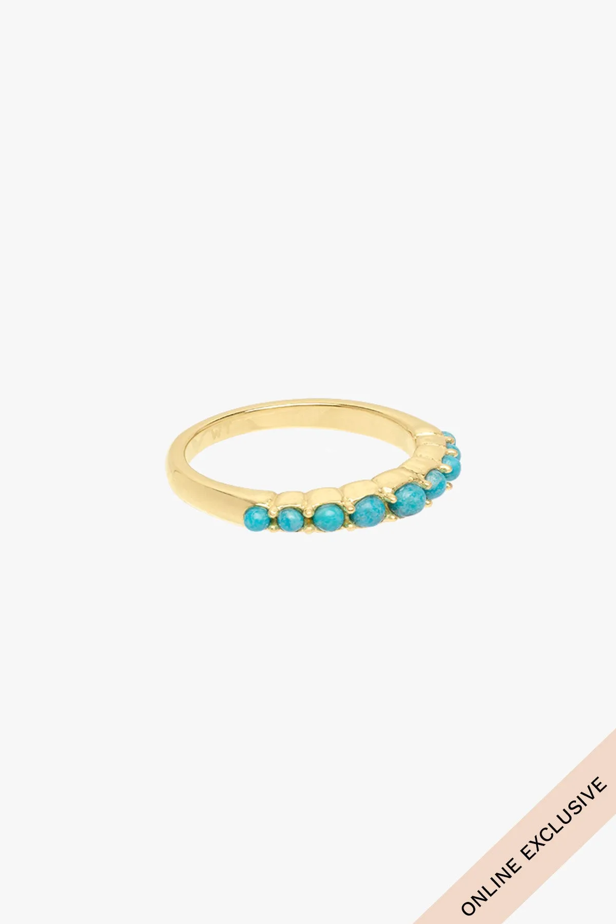 Antique turquoise stone ring gold plated