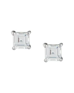 Asscher Stud Post Earrings