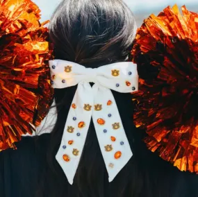 Auburn White Bow