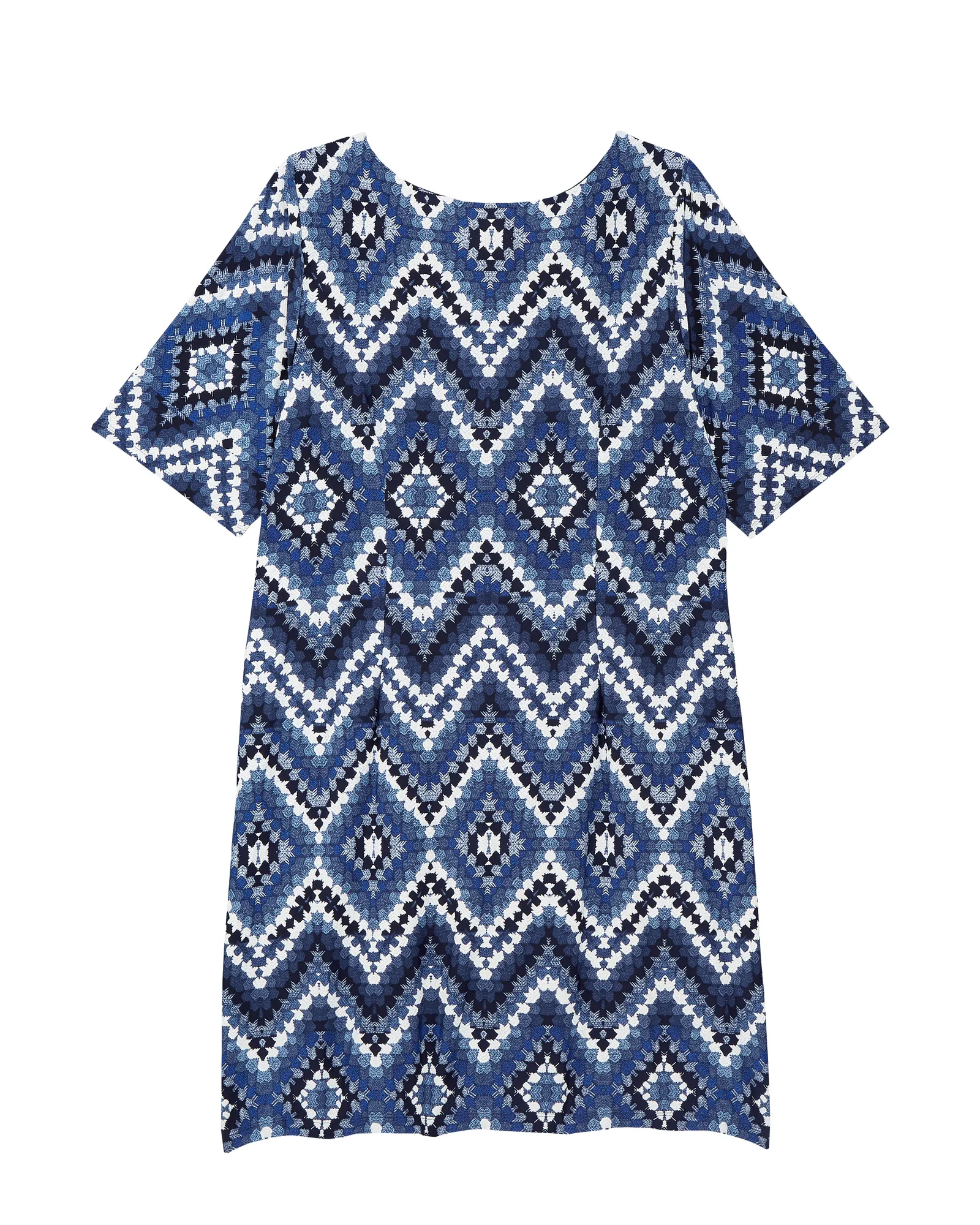 Aurora Tie-Waist Dress | Navy / White