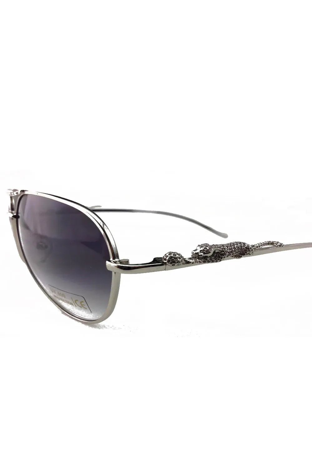 Aviator Sunglasses with jaguar detailed arms