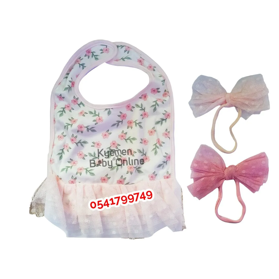 Baby Bib With Headband 2pcs (Dream Gro)