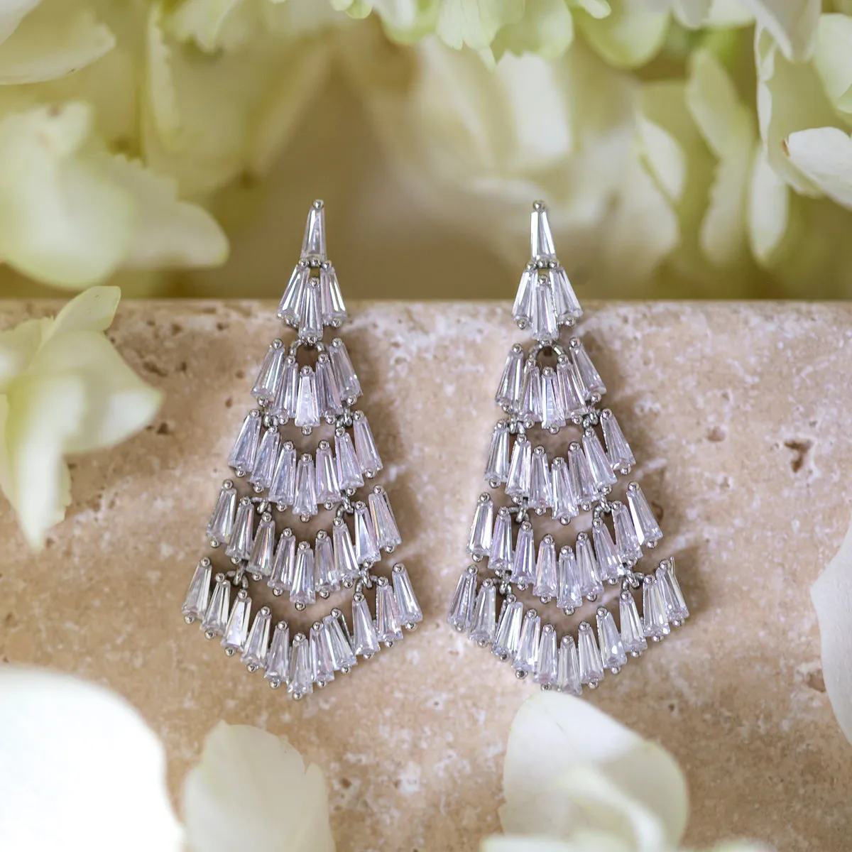 Baguette Chandelier Earrings