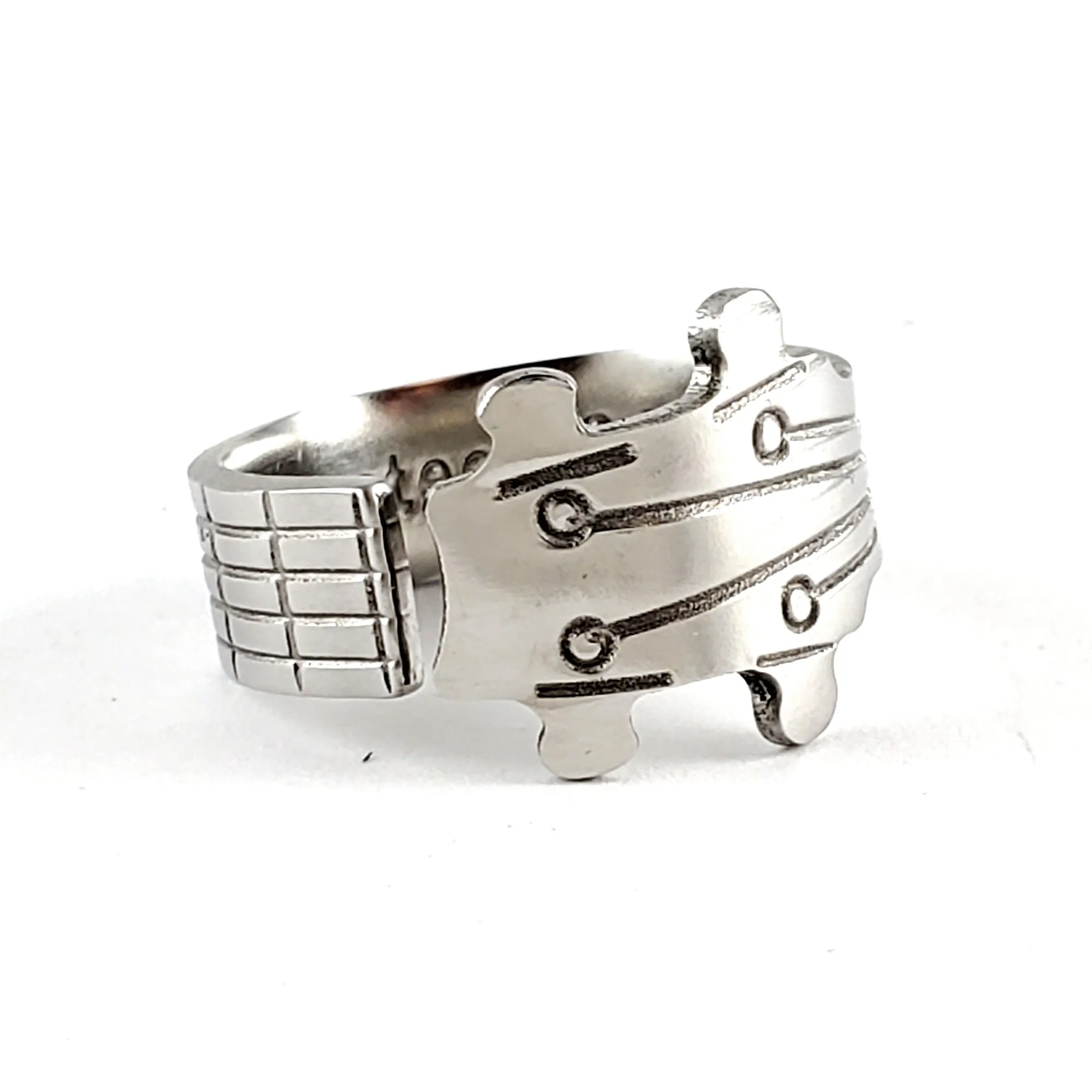 Bass Guitar Neck Stainless Steel Spoon Ring