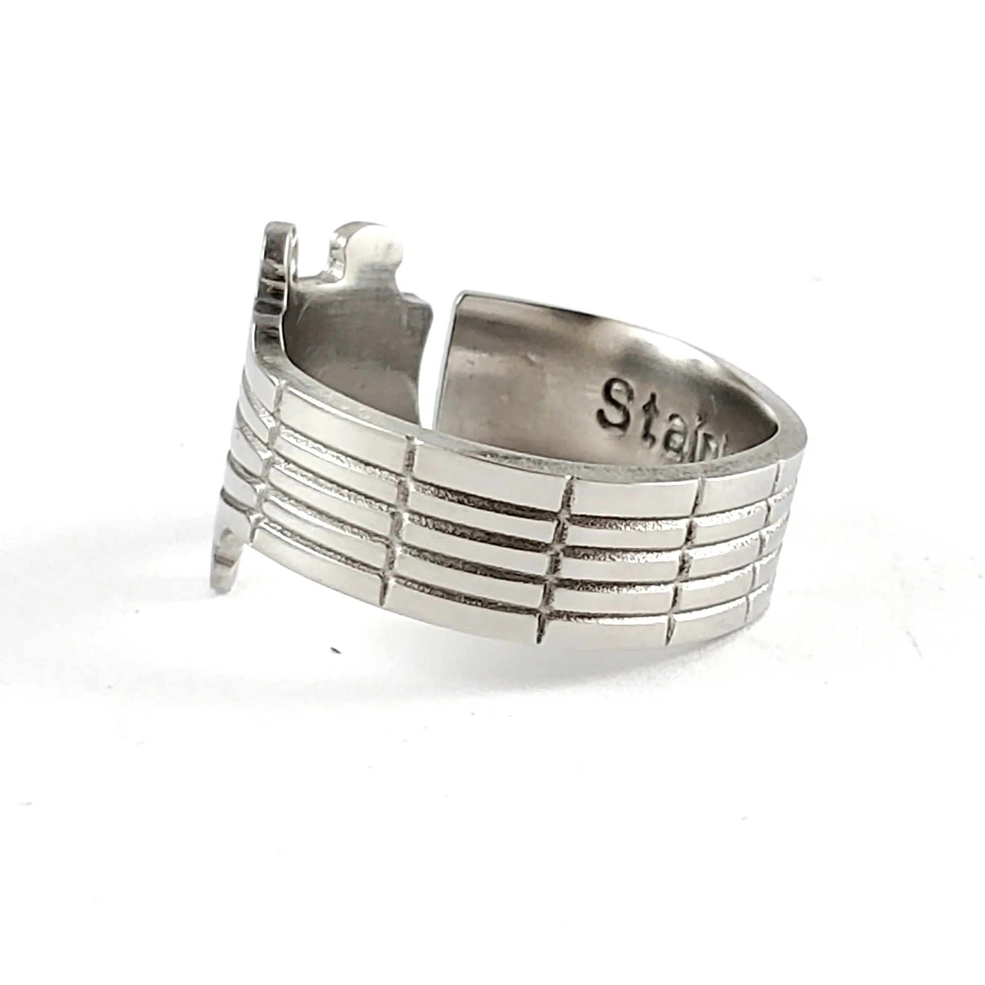 Bass Guitar Neck Stainless Steel Spoon Ring