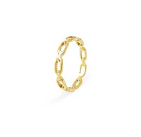 BEBE THIN GOLD CHAIN STACKABLE RING