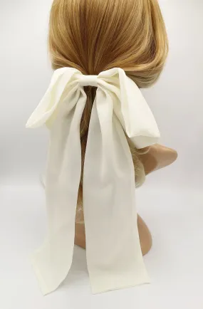 big chiffon hair bow  Goddess bridal hair bow for women